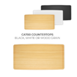 CA700 Counter Case counter tops  - white, black, wood grain.