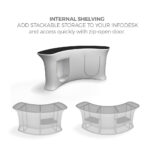WaveLine InfoDesk Counter and information desk for trade shows and events shelving