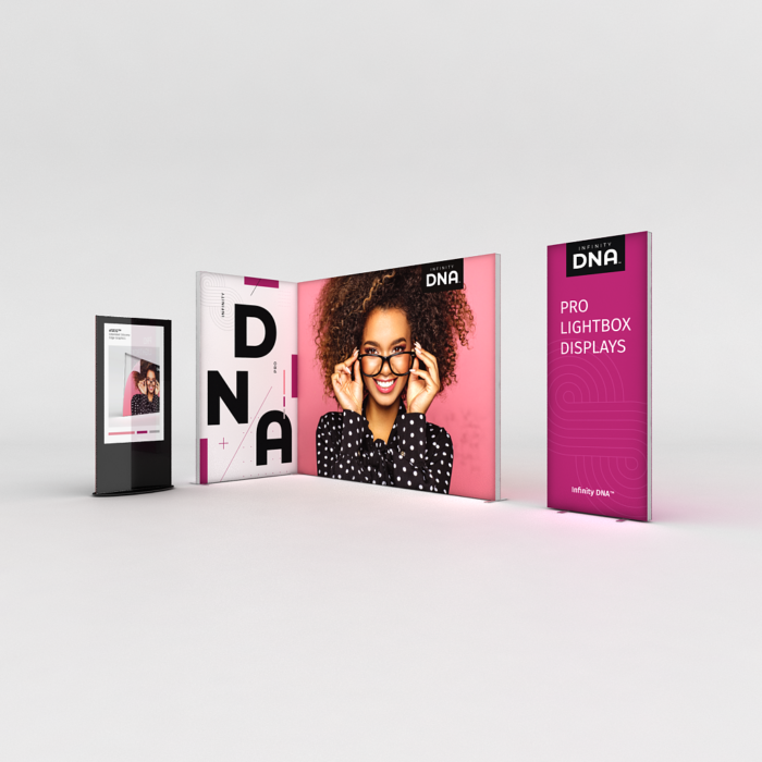 Infinity DNA™ Pro Light Box 950L 3ft Display for exhibits, retail and events