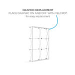 OneFabric Pop Up Display Frame and velcro graphic