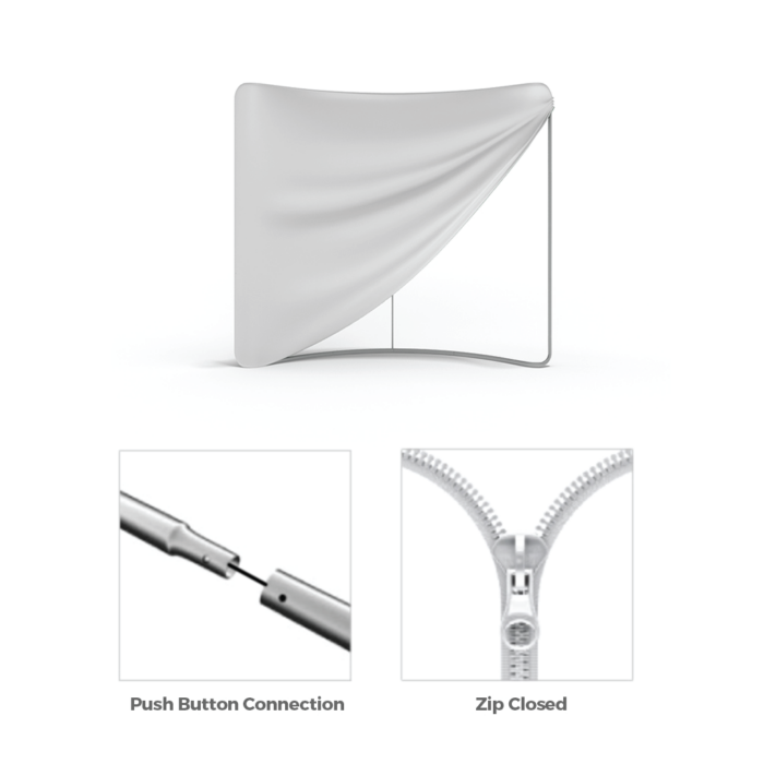 WL22c waveline media curved table top display 02 cab301e3 7115 42a9 95be 312ed7f2d652 WaveLine® Display 6ft Straight Table Top