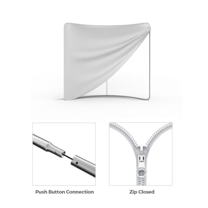 Tension Fabric Display Wall for Trade Shows and Events set up