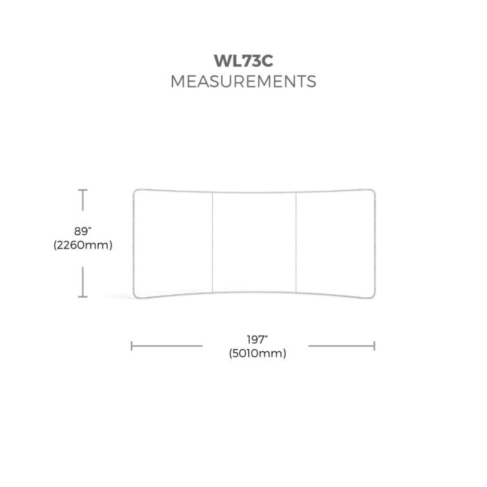 Tension Fabric Display Wall for Trade Shows and Events meaurements